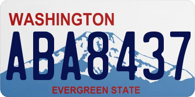 WA license plate ABA8437