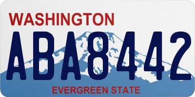 WA license plate ABA8442