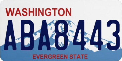 WA license plate ABA8443