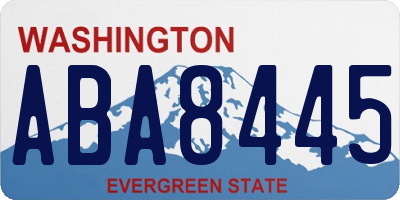 WA license plate ABA8445