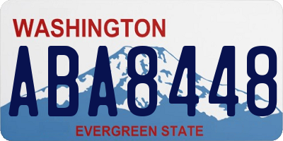 WA license plate ABA8448