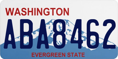 WA license plate ABA8462