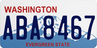 WA license plate ABA8467