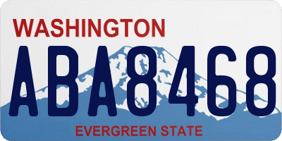 WA license plate ABA8468