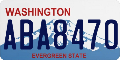 WA license plate ABA8470
