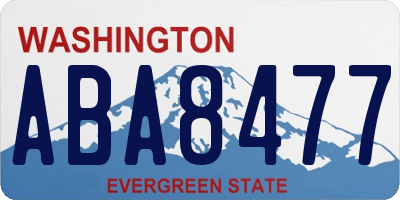 WA license plate ABA8477