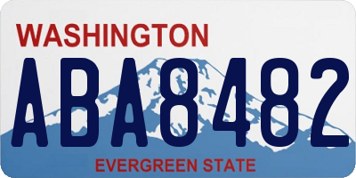 WA license plate ABA8482