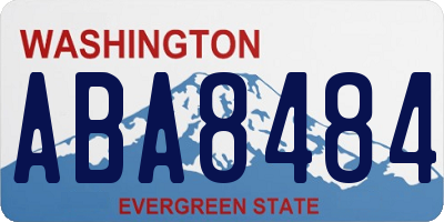WA license plate ABA8484
