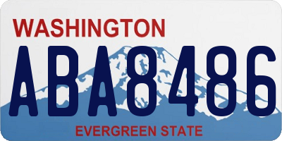 WA license plate ABA8486