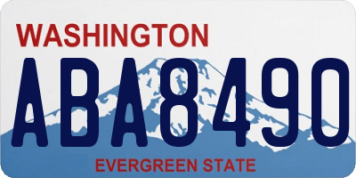 WA license plate ABA8490