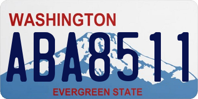 WA license plate ABA8511