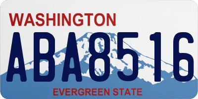 WA license plate ABA8516