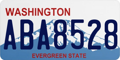 WA license plate ABA8528