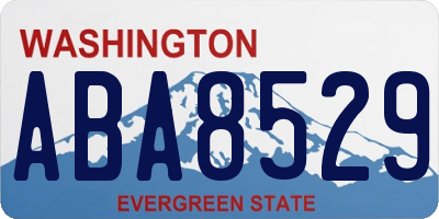 WA license plate ABA8529