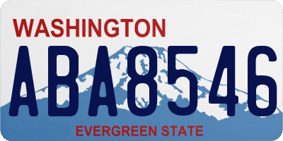 WA license plate ABA8546