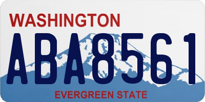 WA license plate ABA8561