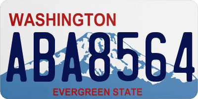 WA license plate ABA8564