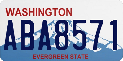 WA license plate ABA8571