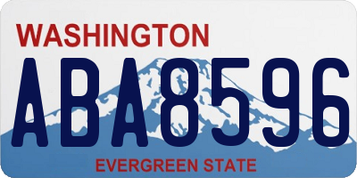 WA license plate ABA8596