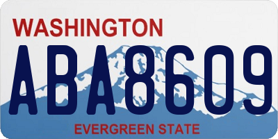 WA license plate ABA8609