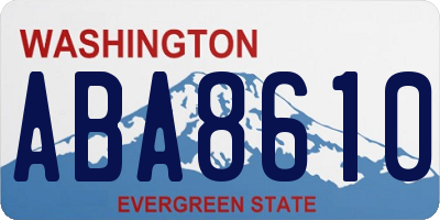WA license plate ABA8610