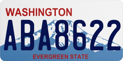 WA license plate ABA8622