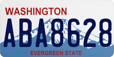 WA license plate ABA8628