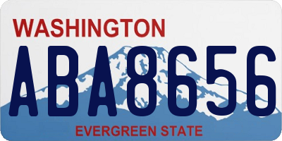 WA license plate ABA8656