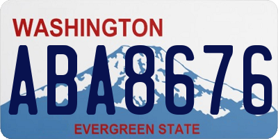 WA license plate ABA8676