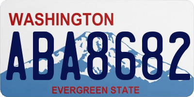 WA license plate ABA8682