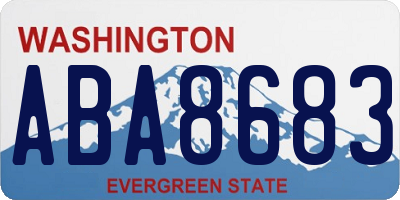 WA license plate ABA8683