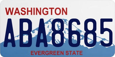 WA license plate ABA8685