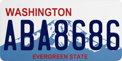 WA license plate ABA8686