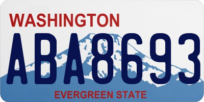 WA license plate ABA8693