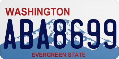 WA license plate ABA8699