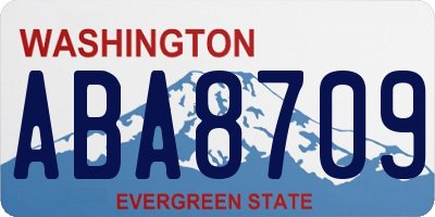 WA license plate ABA8709