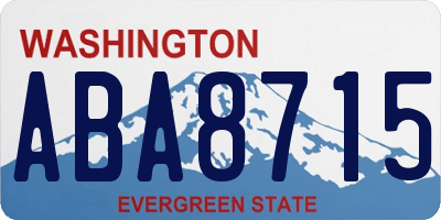 WA license plate ABA8715