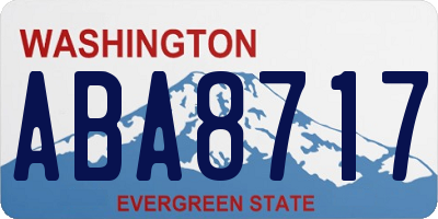 WA license plate ABA8717