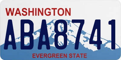 WA license plate ABA8741