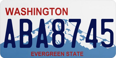 WA license plate ABA8745