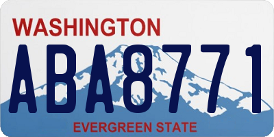 WA license plate ABA8771