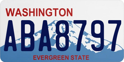 WA license plate ABA8797