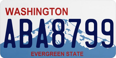 WA license plate ABA8799