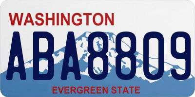 WA license plate ABA8809