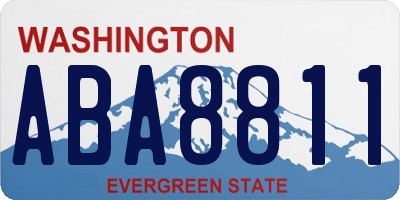 WA license plate ABA8811