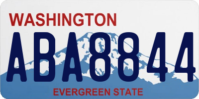 WA license plate ABA8844