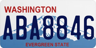 WA license plate ABA8846