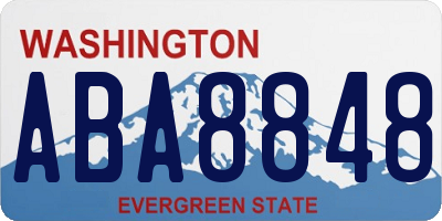 WA license plate ABA8848