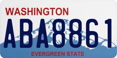 WA license plate ABA8861