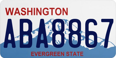 WA license plate ABA8867
